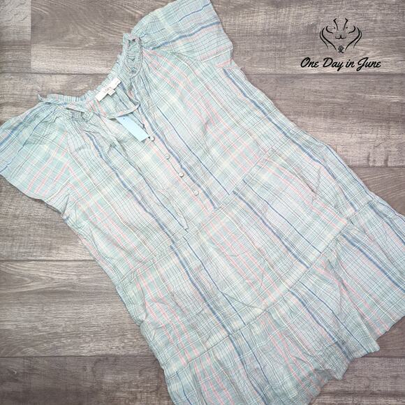 Loft Short Sleeve Mini Dress Size LP - Picture 1 of 5